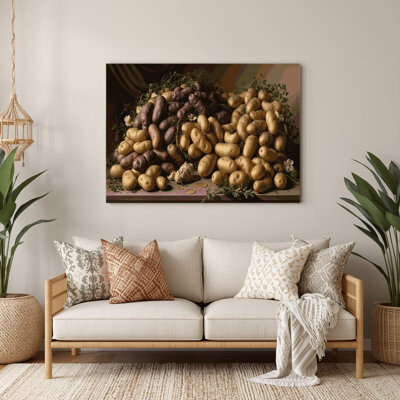 Hokku Designs Vegetables Potato Fingerling Brown Metal Wall Art