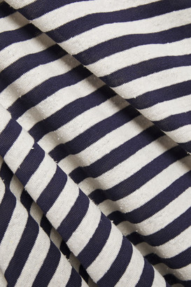Vince Striped Silk-blend Jersey T-shirt