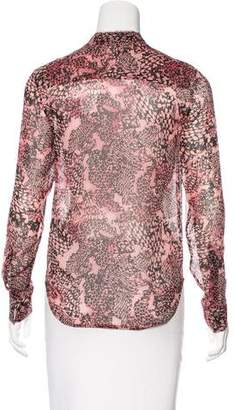 IRO Printed Button-Up Top