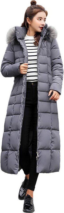 womens long padded coat uk