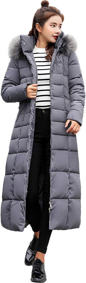 Grey Padded Jacket With Fur The, Grey Padded Winter Coat Womens