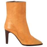 Camel Leather Ankle Boots 