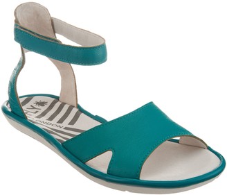 teal ankle strap heels