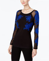 Thumbnail for your product : INC International Concepts Petite Embroidered Illusion Top, Only at Macy's