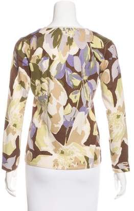 Loro Piana Silk & Cashmere-Blend Printed Sweater