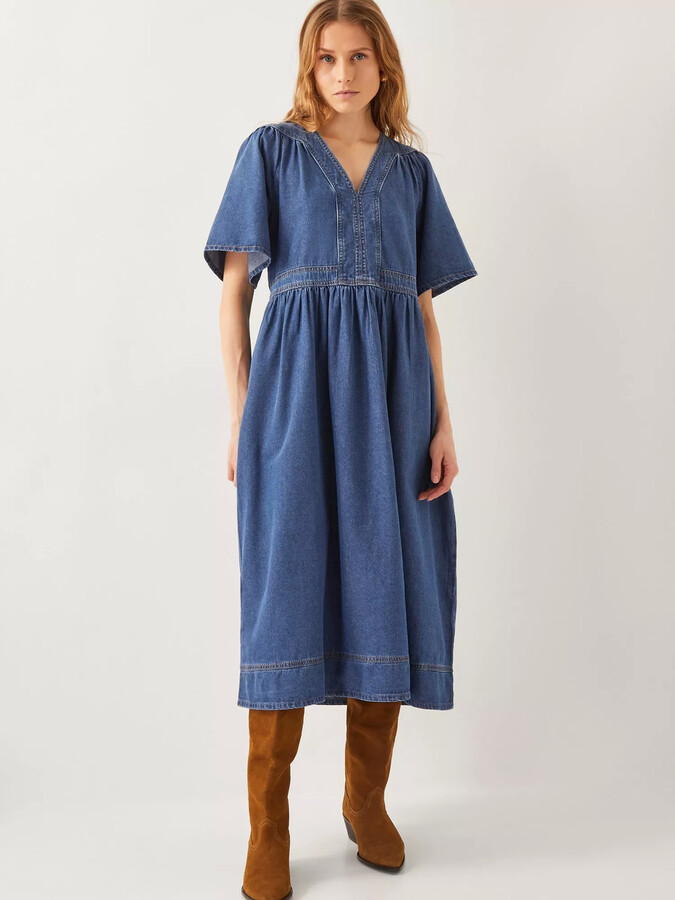 Denim Midi Dress Monsoon Wilma Dress Monsoon John Lewis And