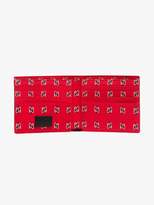Thumbnail for your product : Saint Laurent black and red bandana lined leather wallet
