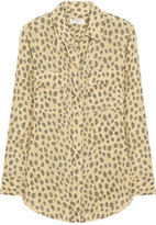 Thumbnail for your product : Equipment Signature leopard-print washed-silk shirt