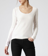 Thumbnail for your product : Reiss Minzi TEXTURED LONG SLEEVE TOP CREAM