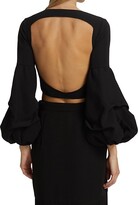 Thumbnail for your product : No Pise La Grama Malaga Full Sleeve Cropped Top