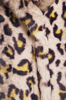Stand Studio Alena Leopard-print Faux Fur Coat