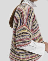 Thumbnail for your product : Ganni Mixed Knit Striped Sweater