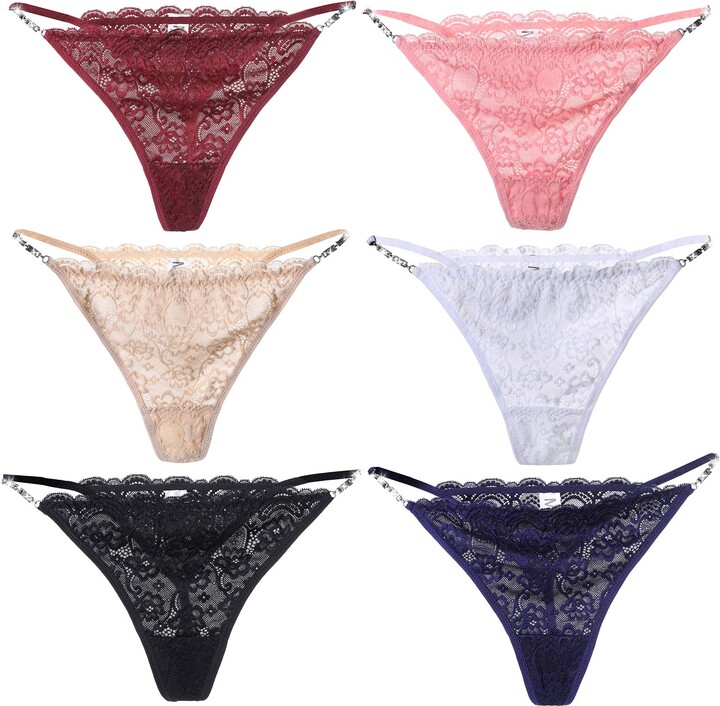 BIONEK G-String Thongs Womens Lace Underwear Brazilian Panties Sexy ...