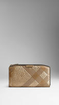 Thumbnail for your product : Burberry Embossed Check Leather Continental Wallet