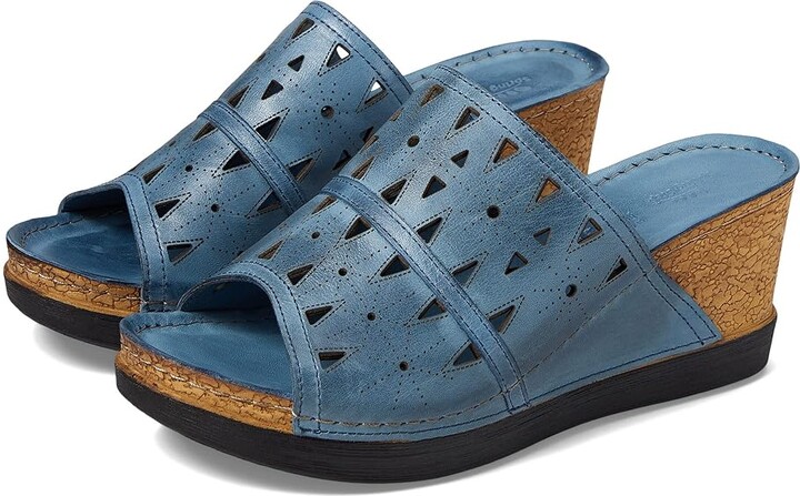 Spring Step Fusawedge Women's Shoes Blue : EU 40 (US Women's 9) M, Leather