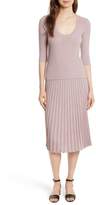 Thumbnail for your product : Rebecca Taylor Metallic Ribbed Knit Skirt