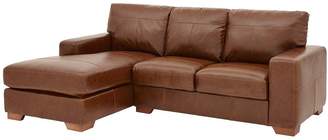 Very Huntington 3-Seater Left-Hand Italian Leather Chaise Sofa