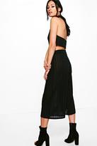 Thumbnail for your product : boohoo Isla O-Ring Detail Rib Culotte & Crop Co-Ord