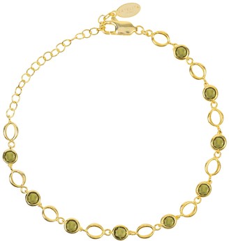 Latelita Milan Link Gemstone Bracelet Gold Peridot