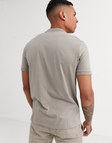 Thumbnail for your product : ASOS DESIGN organic polo in jersey in beige