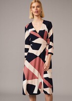 Thumbnail for your product : Phase Eight Nelly Abstract Print Wrap Dress