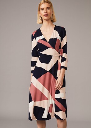 Phase Eight Nelly Abstract Print Wrap Dress