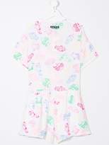 Thumbnail for your product : Kenzo Kids printed fitted playsuit
