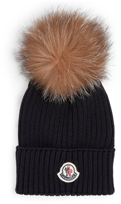 moncler white bobble hat