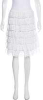 Thumbnail for your product : Andrew Gn Lace-Trim Knee-Length Skirt