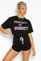Thumbnail for your product : boohoo Property Of Nobody Graphic T-Shirt