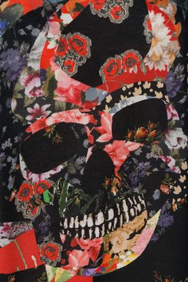 Alexander McQueen Floral Skull Print T-shirt