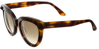 Valentino Tortoiseshell Rockstud Sunglasses