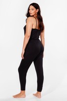 Thumbnail for your product : Nasty Gal Womens Plus Size Strappy Lounge Jumpsuit - Black - 20