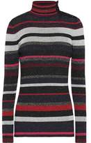 Diane Von Furstenberg Metallic Striped Wool-Blend Sweater