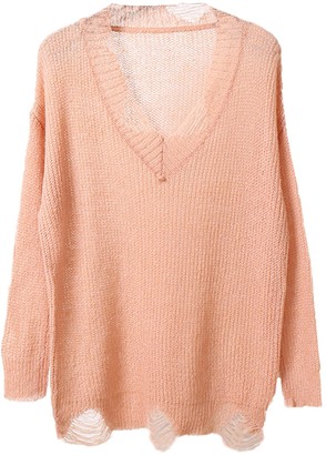 peach sweater