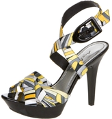 Thumbnail for your product : Charlotte Russe Geometric Swirl Platforms