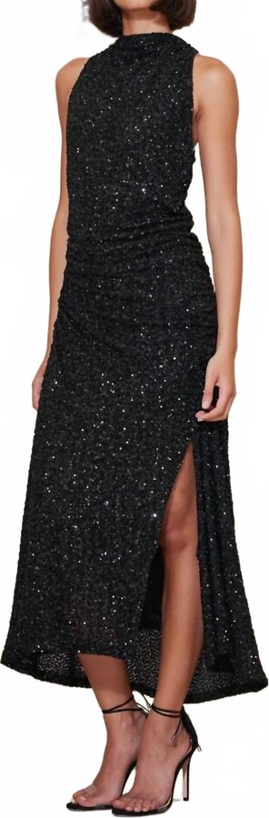 Bishop + Young Women's Sublime Halter Dress In Black