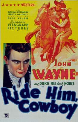 3.1 Phillip Lim ODSAN Ride Him Cowboy, John Wayne, Ruth Hall Metal, 1932 - Premium Movie Poster Reprint 20" by Unframed