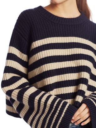 KHAITE Dotty Striped Cashmere Sweater