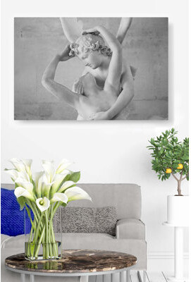 Trinx Sculpture, Cupid, Angel, Musée Du Louvre, Rue De Rivoli, Paris, France, Stone, Black And White