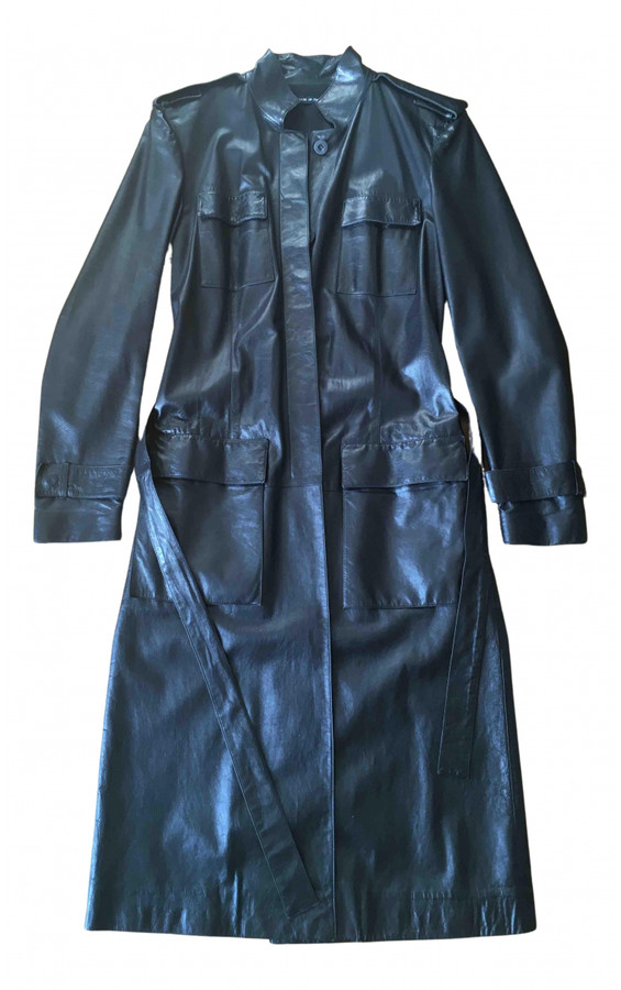 Gucci brown Leather Trench Coats - ShopStyle