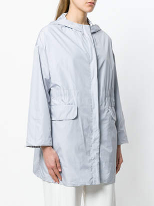 Le Tricot Perugia hooded boxy rain coat