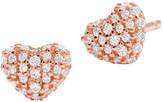 Thumbnail for your product : Michael Kors 14K Rose Goldplated Pave Crystal Heart Stud Earrings