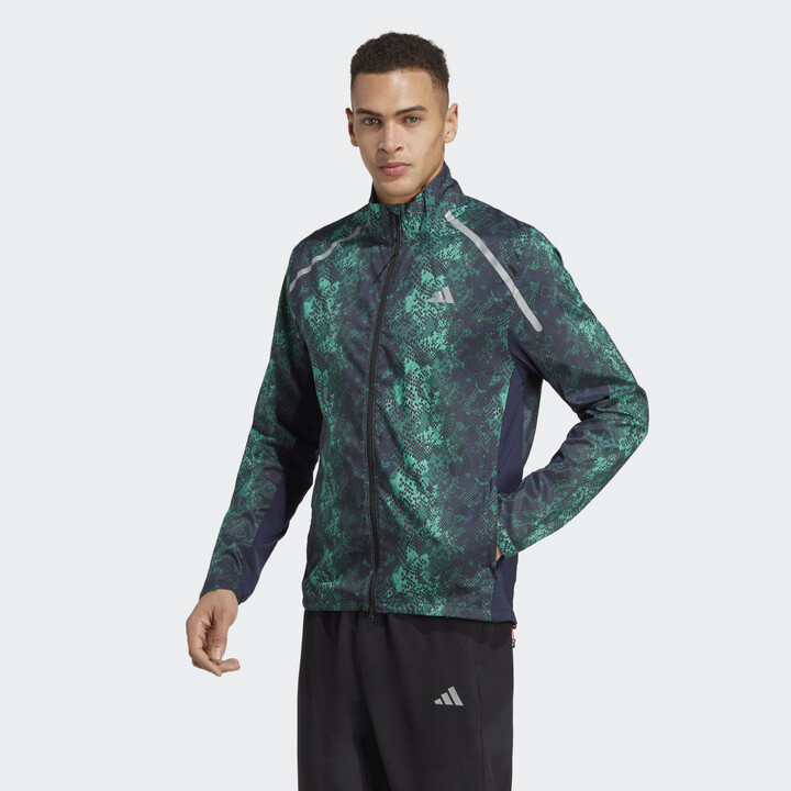 adidas Allover Print Marathon Running Jacket - ShopStyle