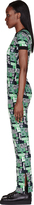 Thumbnail for your product : Versus Green Stretch Jersey Printed M.I.A Edition Dress