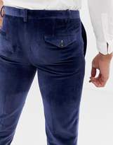 Thumbnail for your product : Twisted Tailor super skinny suit pants in navy velvet