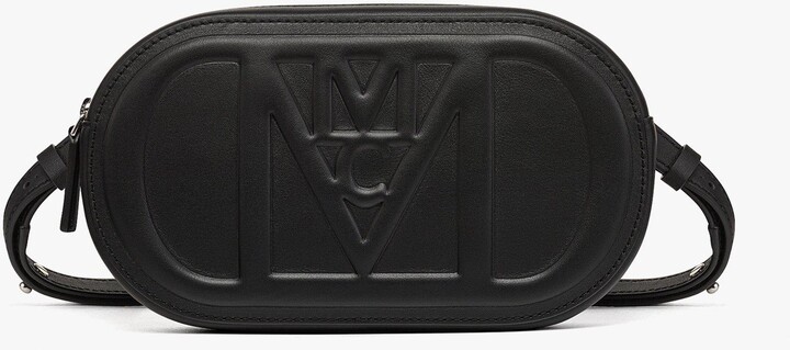 Mcm Mode Travia Crossbody Pouch in Spanish Nappa Leather Black Leather