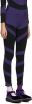 Thumbnail for your product : Paula Canovas Del Vas Black & Purple Lycra Leggings