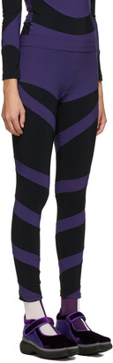 Paula Canovas Del Vas Black & Purple Lycra Leggings