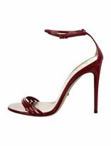 Thumbnail for your product : Gucci Ilse Patent Leather Sandals Red